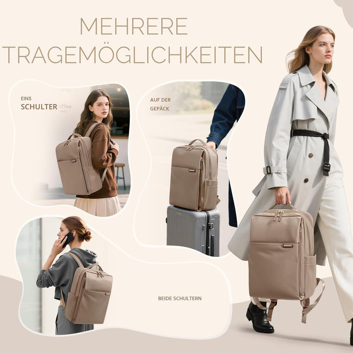 Laptop Rucksack für Damen 16 Zoll, Arbeit, Business, Computer-Rucksäcke mit Laptopfach, wasserdicht,