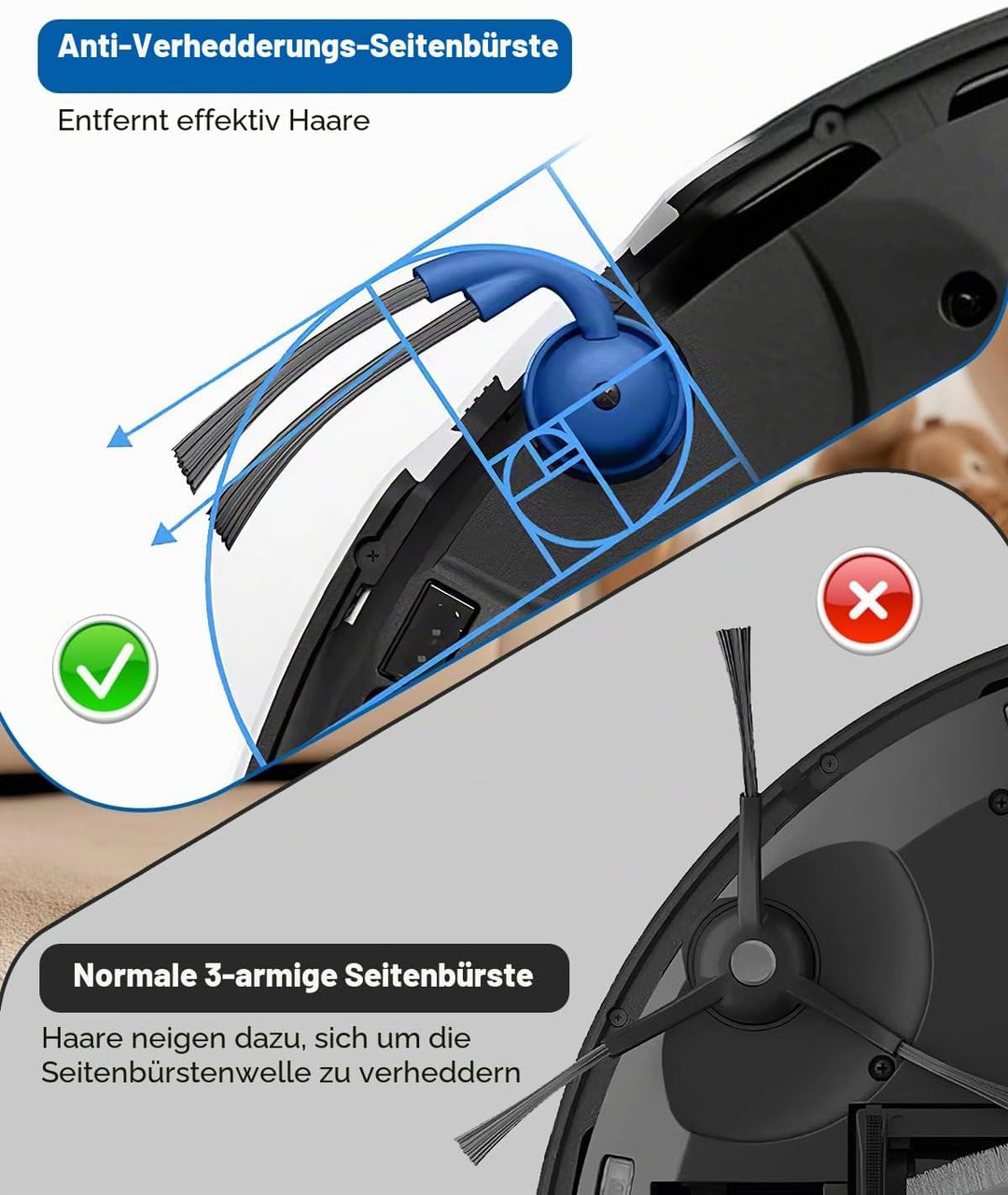 19 Stück T90 Omni Zubehör für ECOVACS DEEBOT T90 Omni / T90 PRO Omni Roboter-Staubsauger, Ersatzzube