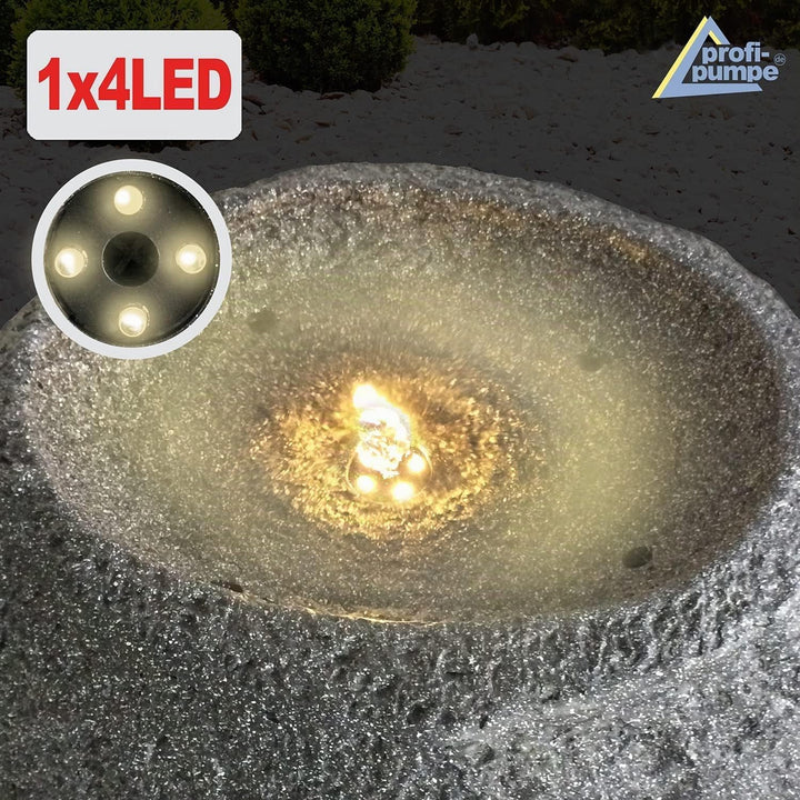 Gartenbrunnen Brunnen Zierbrunnen Zimmerbrunnen Springbrunnen Brunnen mit LED-Licht 230V Wasserfall