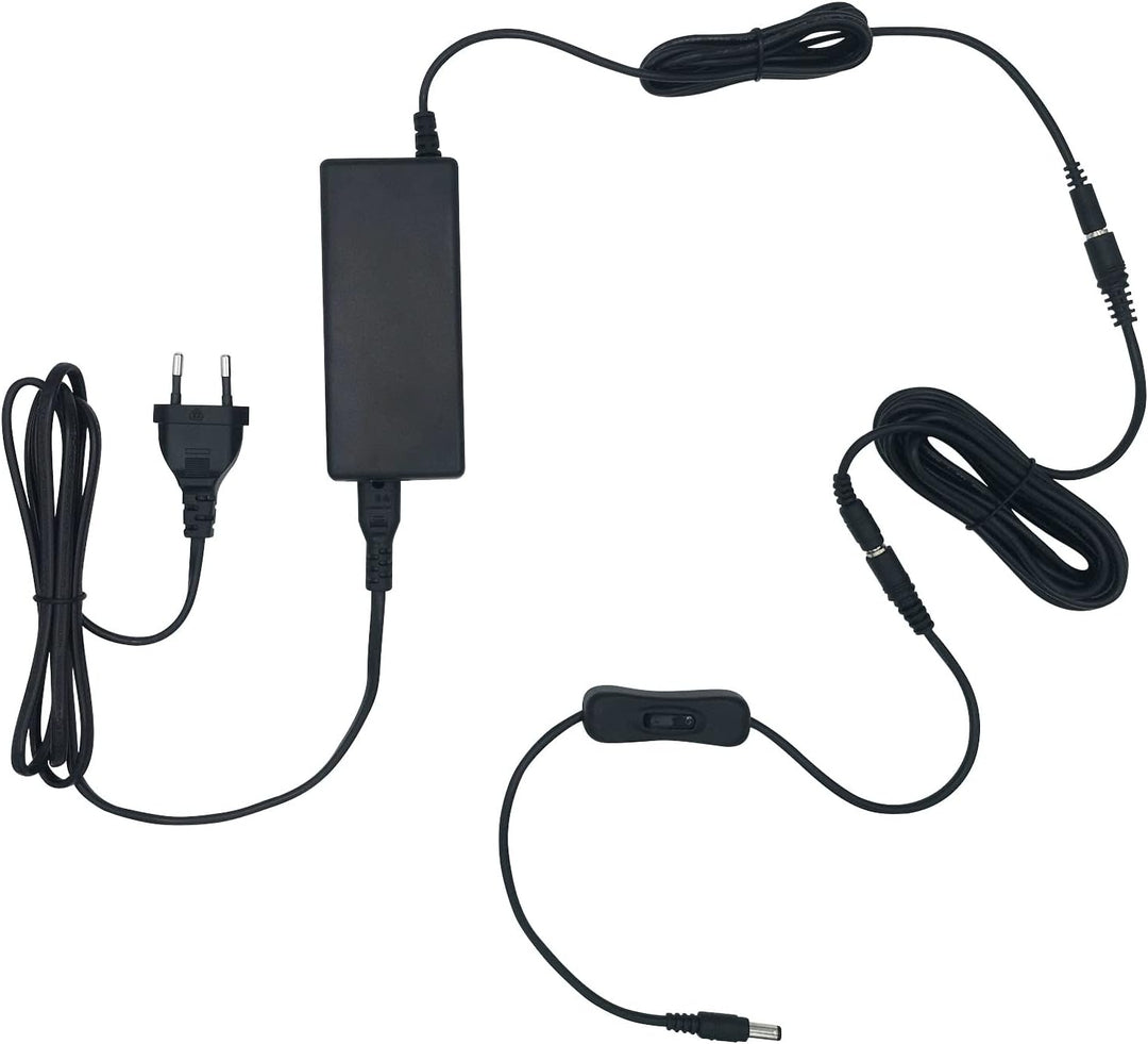 MyVolts 12V EU-Netzteil kompatibel mit Denon DJ SC Live 4 DJ Controller - mit Verlängerungskabel und