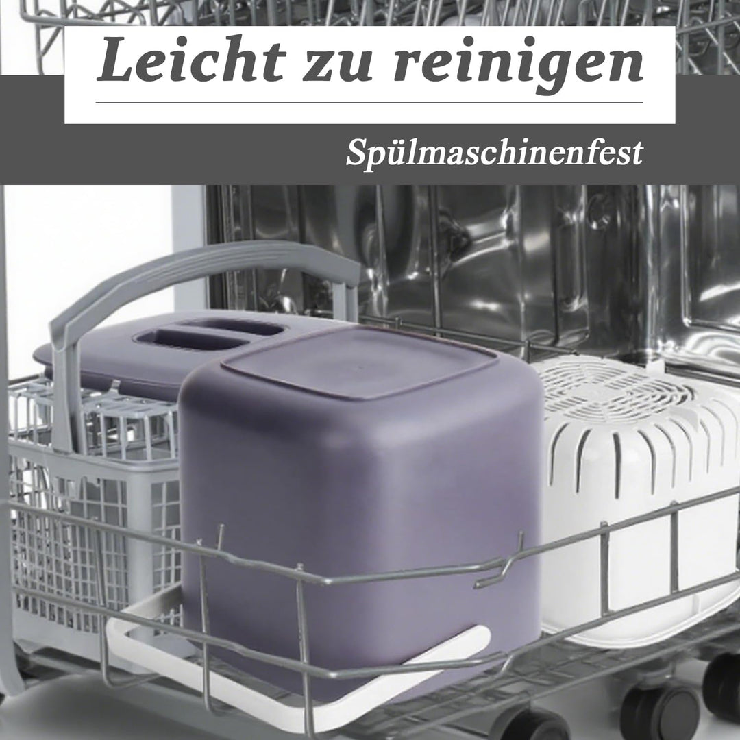 Biomülleimer Küche, 4L Komposteimer Küche, Kleiner Mülleimer mit Deckel, Biomüll Behälter mit Sieb,