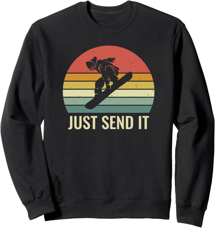 Snowboarden, Snowboarden, Vintage, einfach senden Sweatshirt