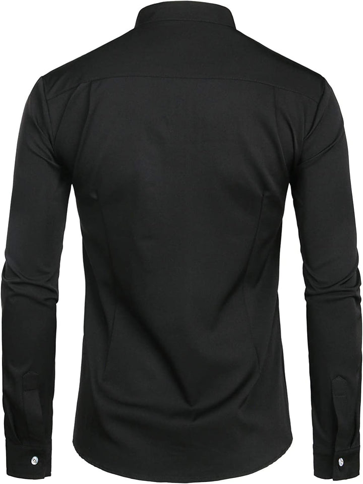 PARKLEES Herren-Smokinghemd, schmale Passform, langärmelig L Z69-black, L Z69-black