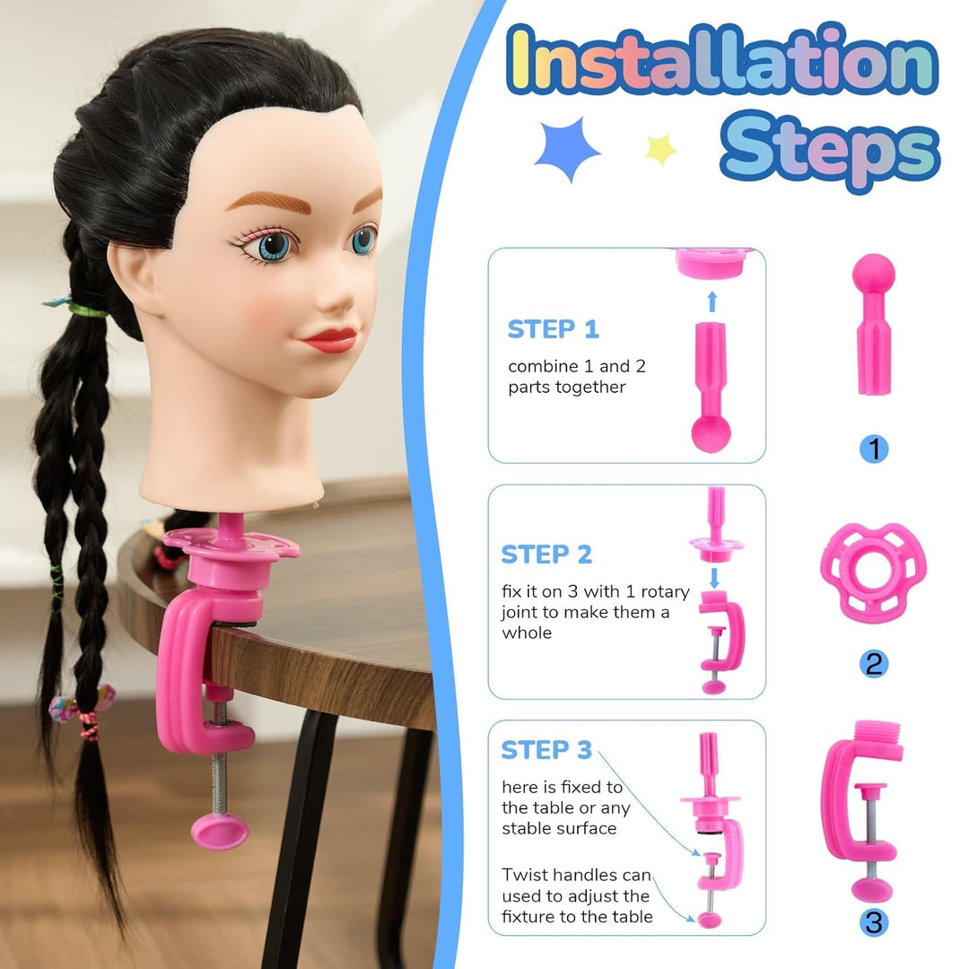 NEVERLAND Professionelle Friseur Kopf 20 inch 100% Synthetische Haar Training Kopf Friseur Kopf Spor
