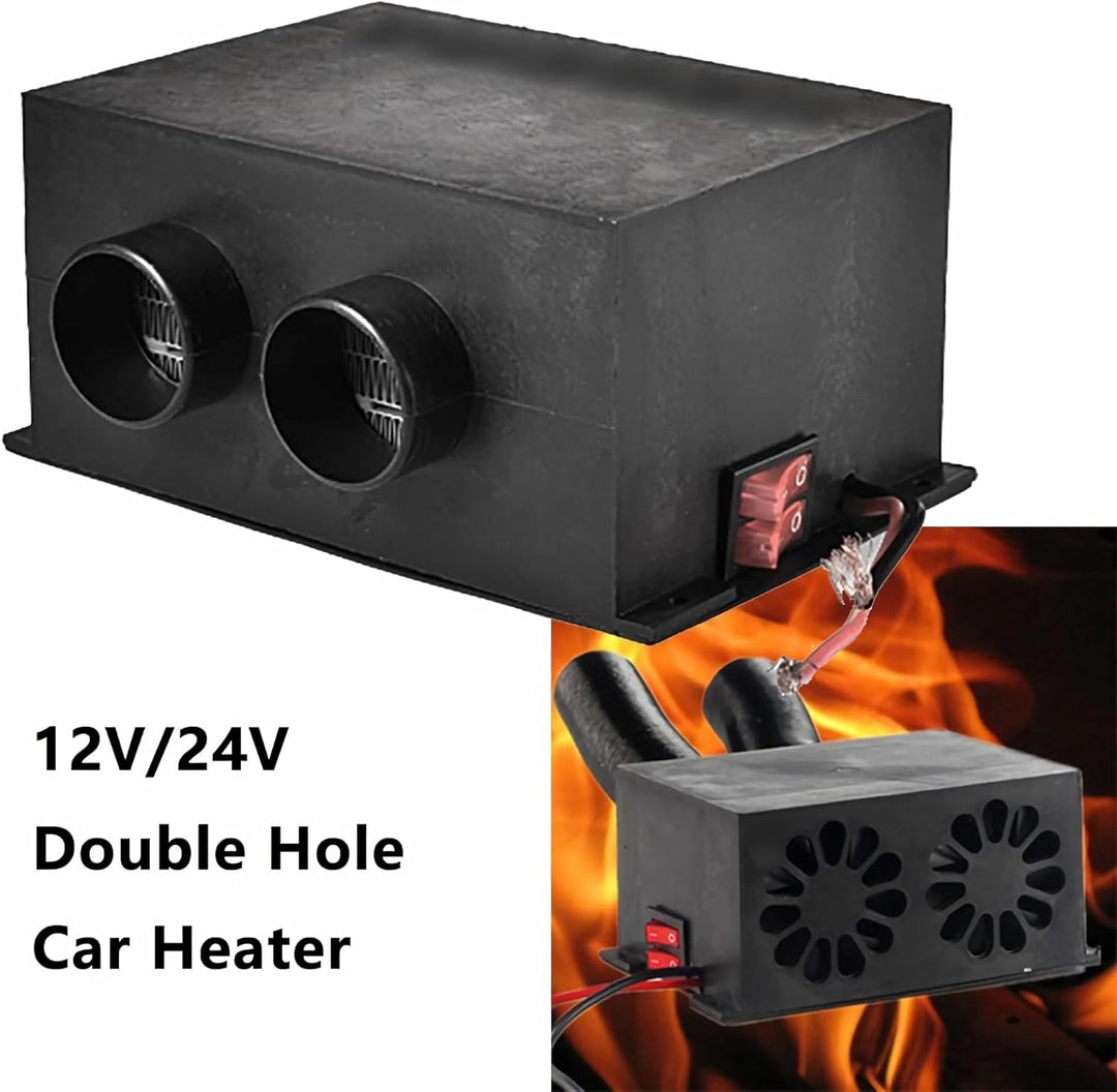 TOTMOX 12V 400W Auto-Heizung Auto-Heizung mit 2 Luftauslässen und 2 metallischen Auto-Entfrostungssc