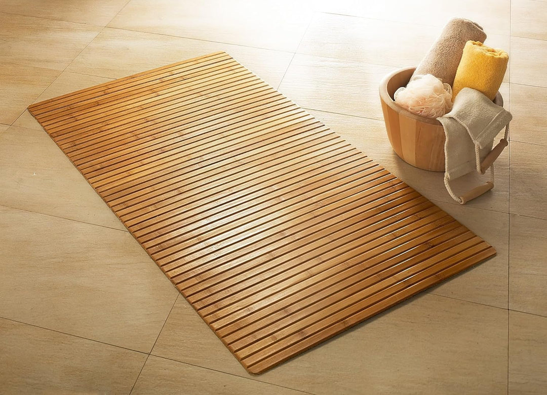 Kleine Wolke 5043202455 Holzmatte Bambus, 60 x115 cm, natur, farblich sortiert 60 cm x 115 cm, 60 cm