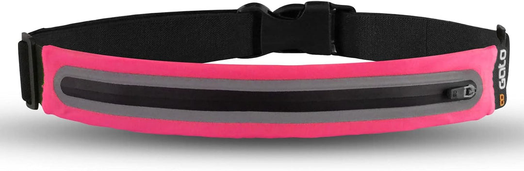 GATO SPORTS BELT |GSB02| Wetterfester, dehnbarer Sportgürtel mit grosser Tasche, Farbe:Pink, Pink