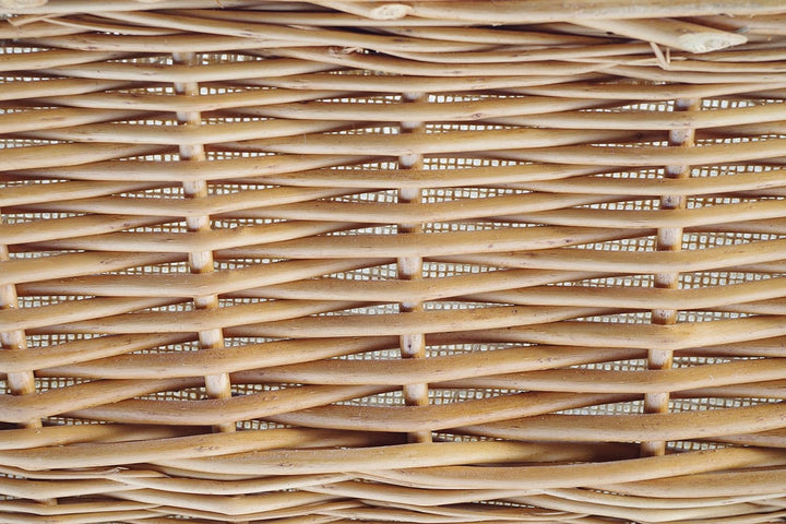 Kobolo Dekorativer Holzkorb aus Weide mit Leinenfutter