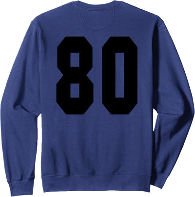 # 80 Team Sports Jersey Front & Back Number Player Fan Sweatshirt