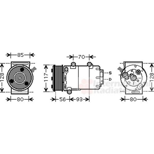 Van Wezel 1800K416 Kompressor, Klimaanlage