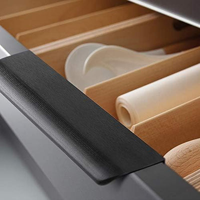 goldenwarm 5x 128mm Möbelgriffe Profilgriff Aluminium Schwarz Schrankgriffe Modernes Küchengriffe Ge