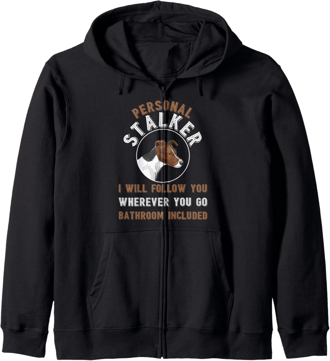Personal Stalker Jack Russel Terrier Lustiger Hund Kapuzenjacke