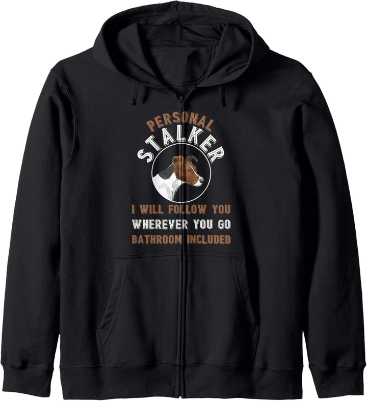 Personal Stalker Jack Russel Terrier Lustiger Hund Kapuzenjacke