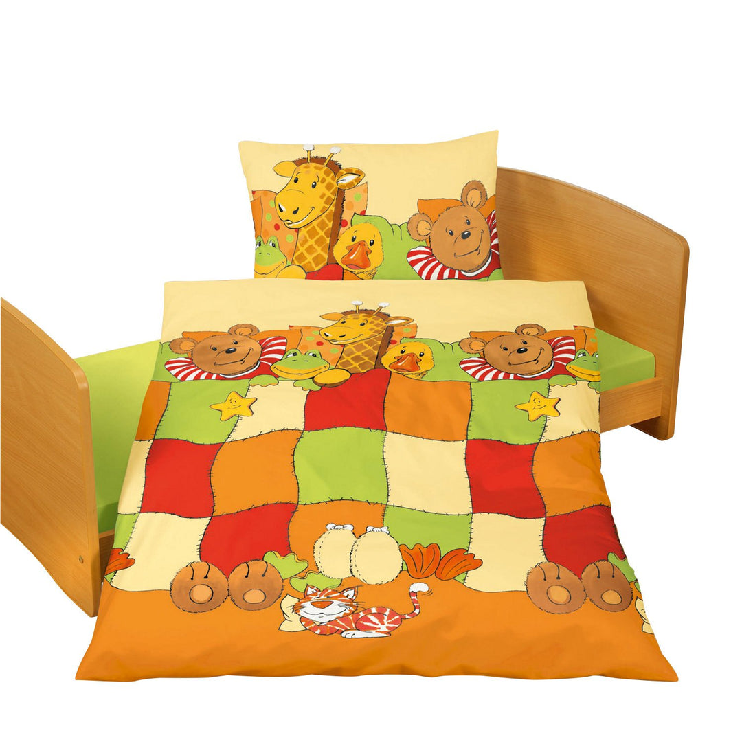 Bierbaum Babybettwäsche Babybett 40 x 60 100 x 135 cm Renforce Giraffe Bär Frosch