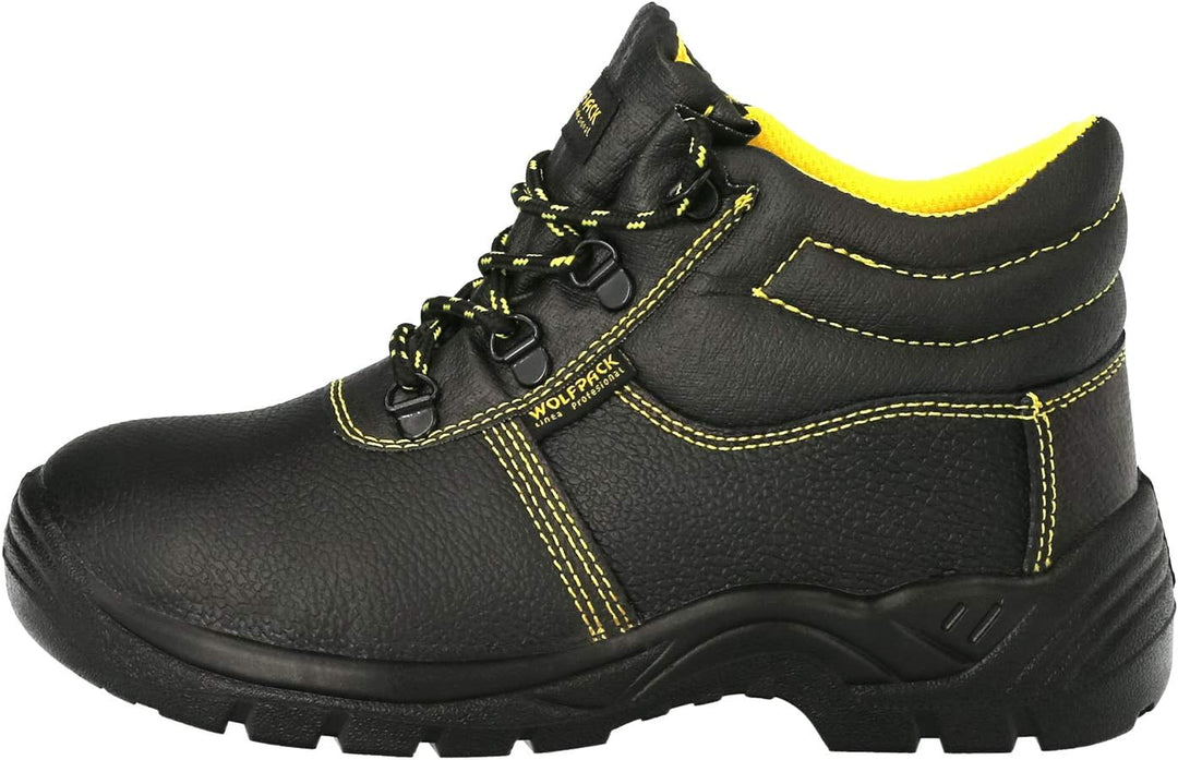 WOLFPACK LINEA PROFESIONAL 15018210 Wolfpack Sicherheitsstiefel S3, Leder, schwarz, Nr. 38, Sicherhe