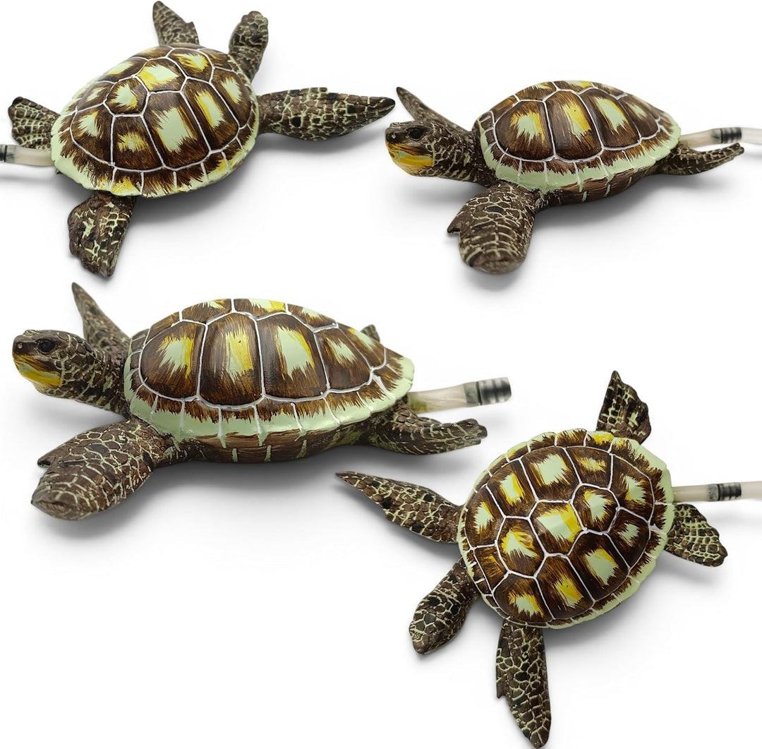 Wasserspeier Schildkröte schwimmend Solar Wasserspiel Teichdekoration Springbrunnen Teichfigur Garte