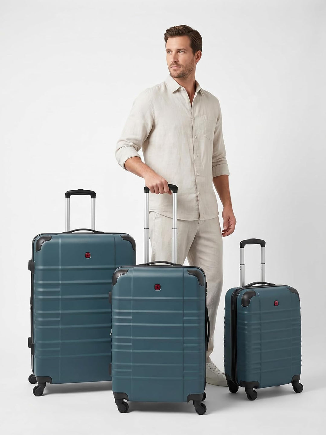 WENGER Koffer-Set 3-teilig für Damen und Herren | Reise-Trolleys 51 x 30 x 75 cm aus hochwertigem, s
