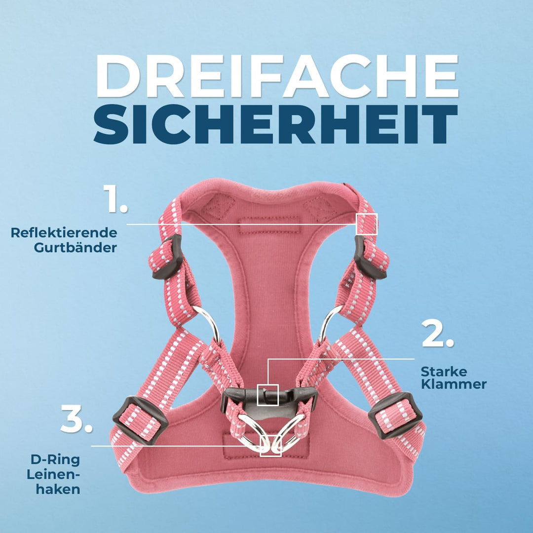 Voyager Verstellbares Hundegeschirr mit Reflektorstreifen by Best Pet Supplies - Strapazierfähige Ga