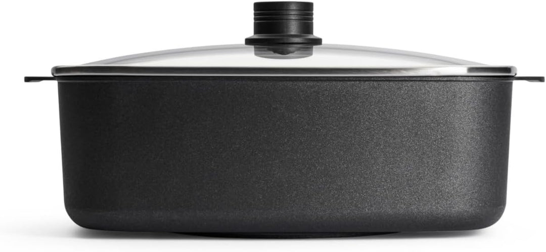 Woll Eco Logic QXR Bräter inklusive Glasdeckel - Induktiv -, 31 cm x 26 cm, 11 cm hoch, 7.5 Liter -