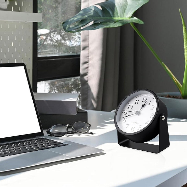 Wecker Analog - Ohne Ticken Mit Nachtlichtfunktion, Metall Mit 360° Drehbarer, Lauter Alarm Geräusch