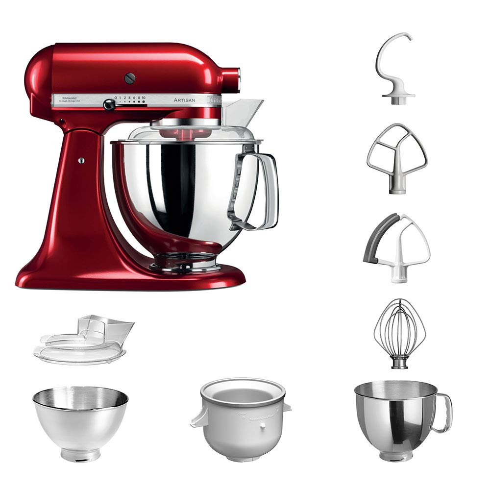 KitchenAid Küchenmaschine Artisan 5KSM175PS Eiscreme Paket inklusive Speiseeismaschine für hausgemac