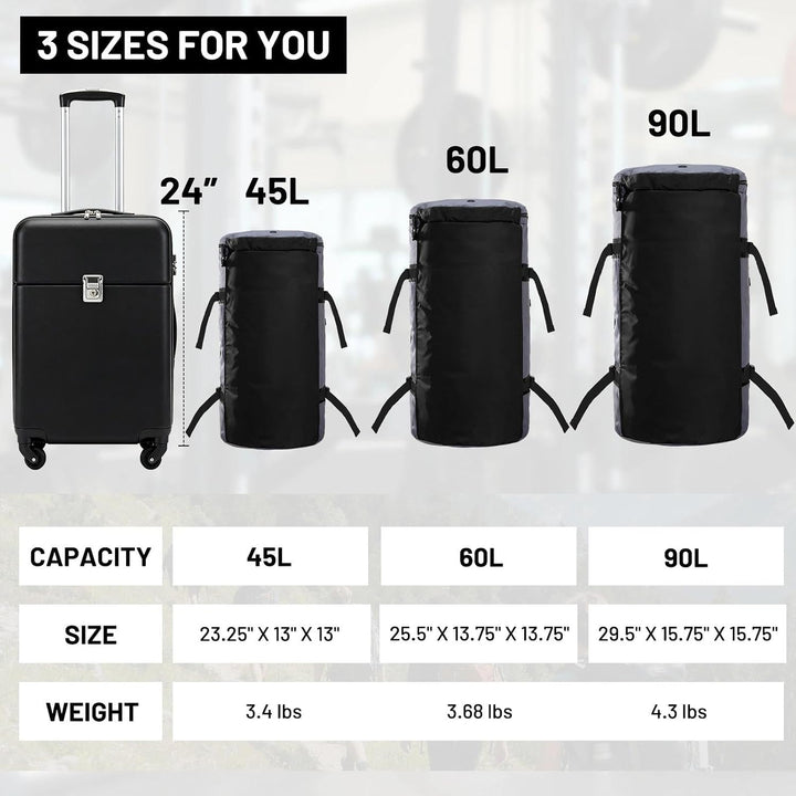 MIER Grosse Sporttasche wasserdicht Sportrucksack mit Schuhfach umwandelbar in Rucksack, 45L/60L/90L