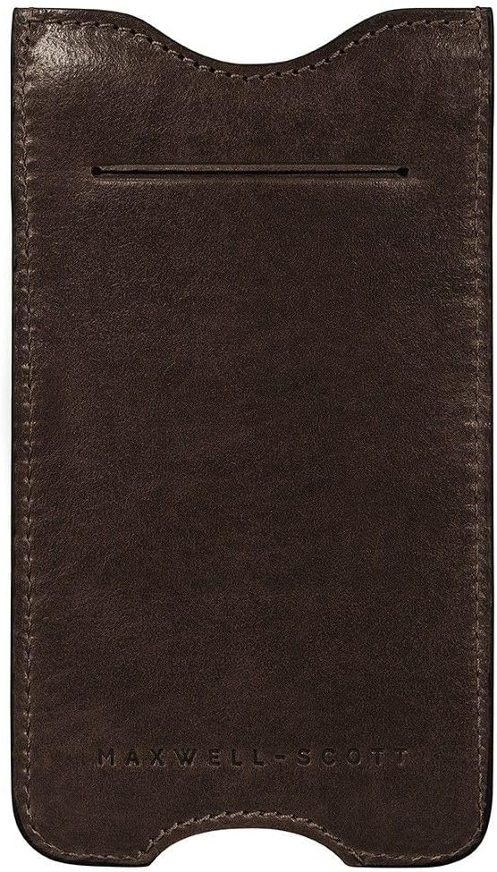 Maxwell Scott The Leoni iPhone 11 Leather Case (Choc) Dark Chocolate Brown, Dark Chocolate Brown