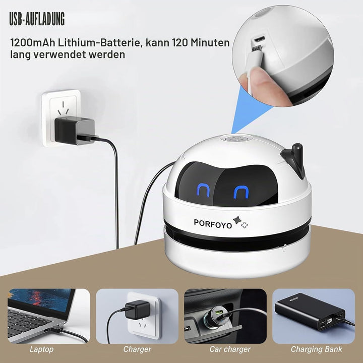 Tischstaubsauger, 2 Stück Mini Staubsauger, Tragbar Tischstaubsauger, Tisch Staubsauger USB Wiederau