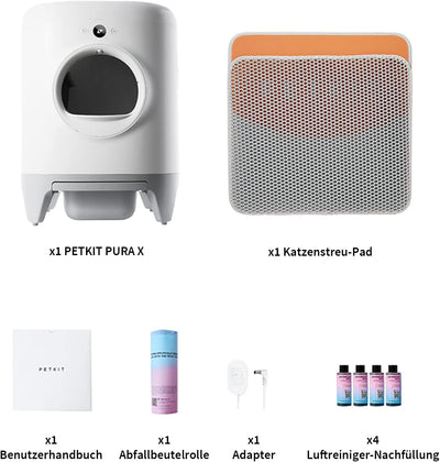 PETKIT Pura X Selbstreinigende Katzentoilette XSecure/Odor Removal/APP Control Automatische Katzento