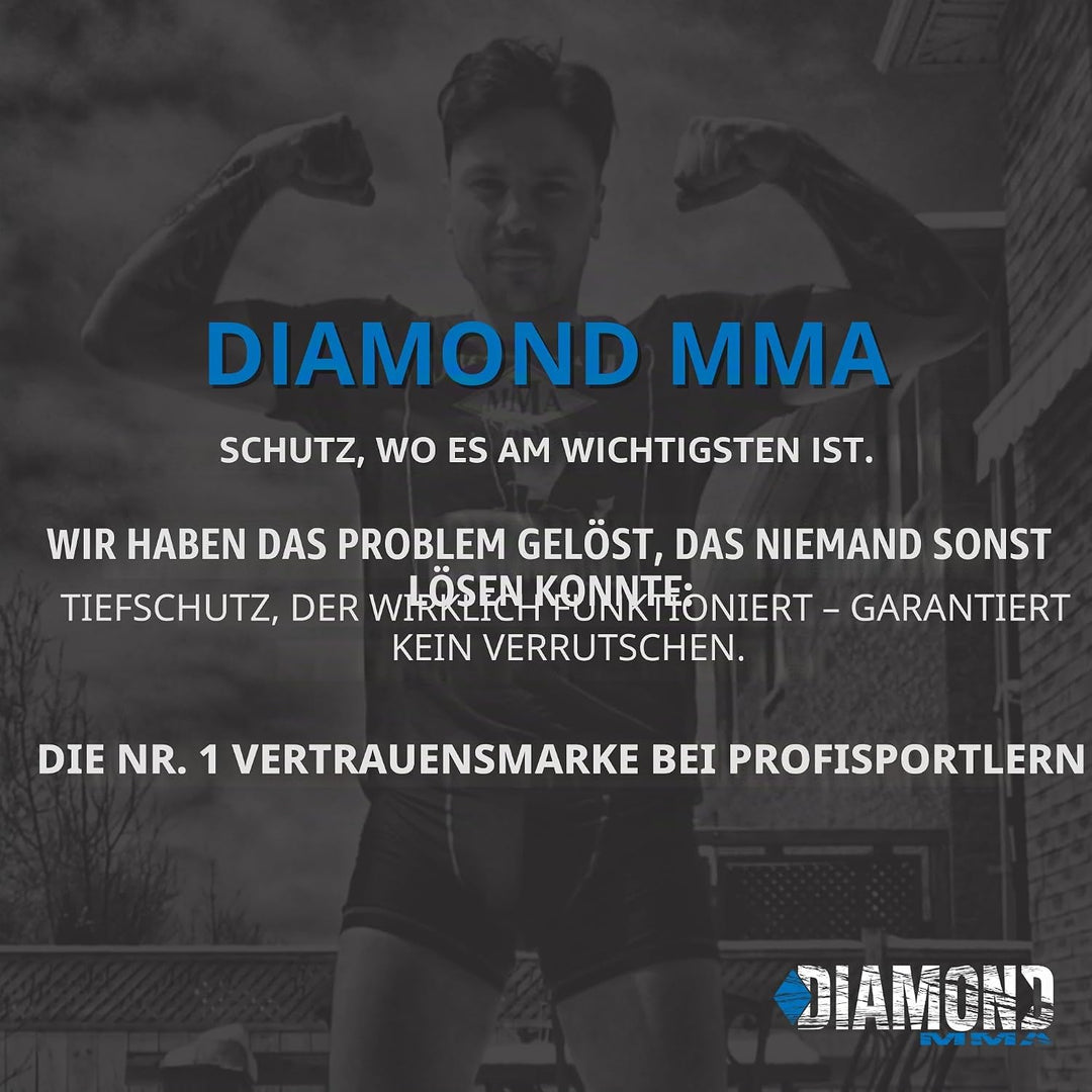 Diamond MMA 4-Gurt Jock Strap mit integriertem Athletic Cup System für Sport Schwarz M, M