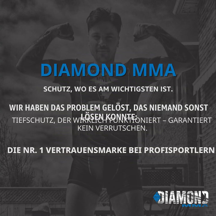 Diamond MMA 4-Gurt Jock Strap mit integriertem Athletic Cup System für Sport Schwarz M, M
