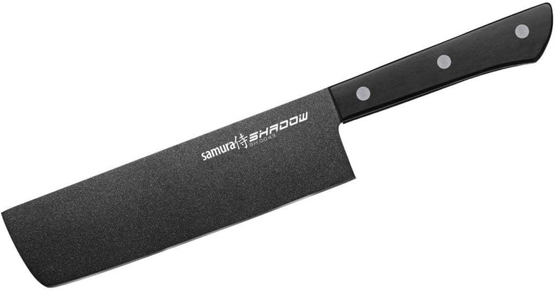 SAMURA Shadow Nakiri - Gemüsemesser 6.7"/170 mm. Härte 59 HRC AUS-8 (Japan) mit Antihaftbeschichtung
