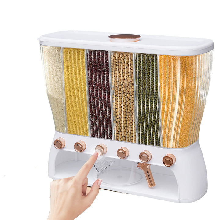 5 IN 1 Müslispender Küche Trockenfutter Spender Getreidespender Automat Cerealienspender Müsli Aufbe