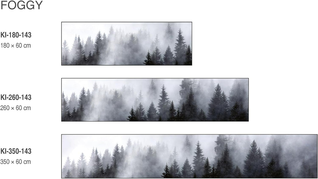 DIMEX Küchenrückwand Folie Selbstklebend NEBLIG 260 x 60 cm | Klebefolie - Dekofolie - Spritzschutz