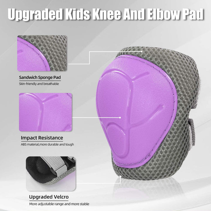 LANOVAGEAR Knieschoner Kinder 2-16 Jahre Schoner Inliner Kinder - Skate Protektoren Set-6er - Kniesc