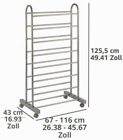 WENKO Schuhregal Mod. Giant ausziehbar mit 4 Rollen Braun