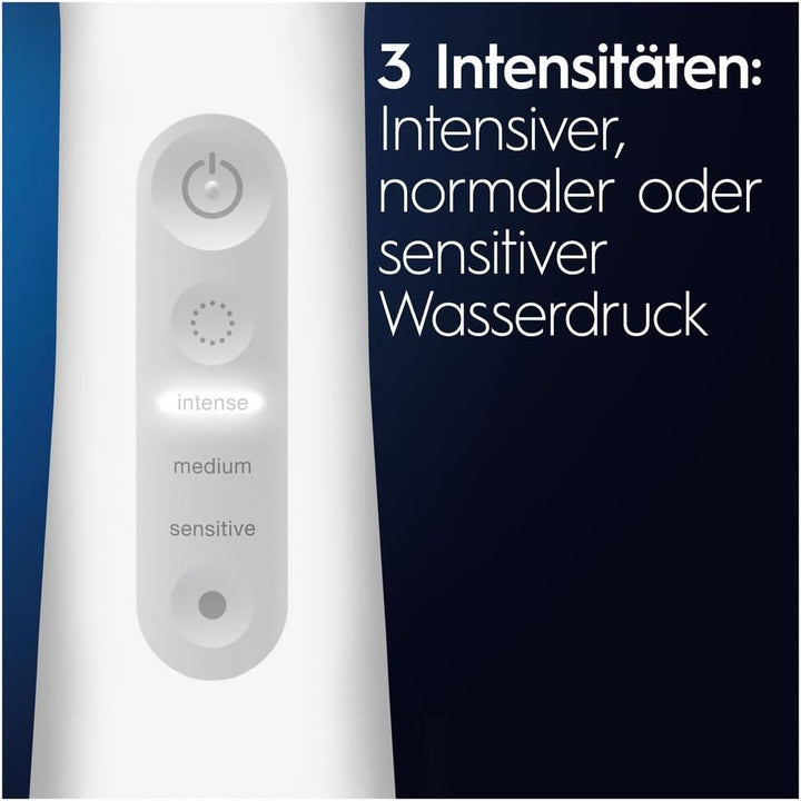 Oral-B AquaCare 6 Kabellose Munddusche, 3 Ersatzdüsen, Zahnzwischenraumreiniger, sanfte Zahnreinigun