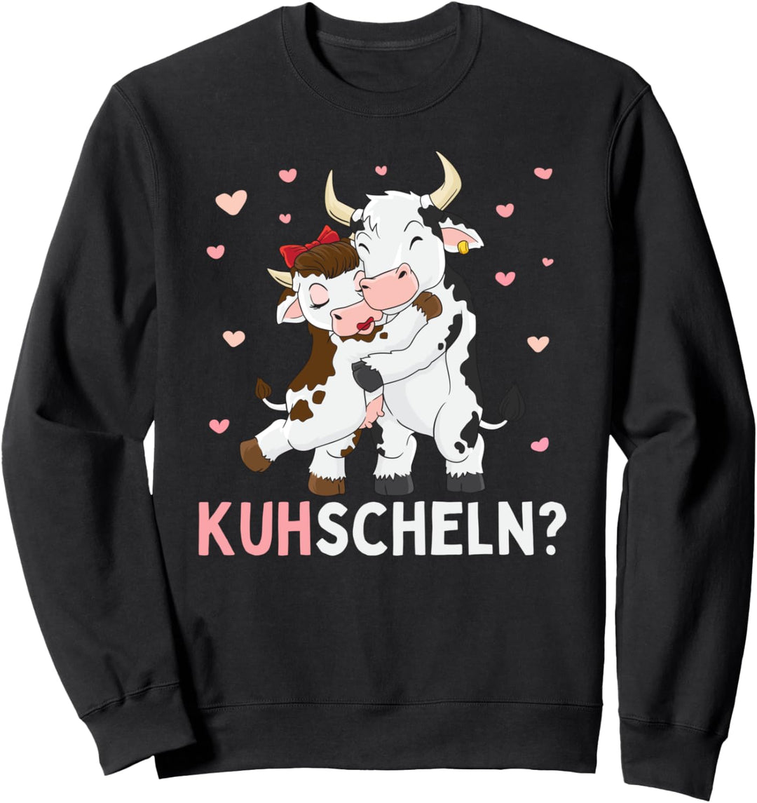 Süsses Kuhscheln Kuh Kühe Kuscheln Bauer Sweatshirt