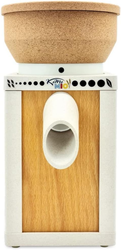 KoMo KoMoMio ECO Getreidemühle elektrisch - Holz, Arboblend® mit Korktrichter - 250W Motorleistung -