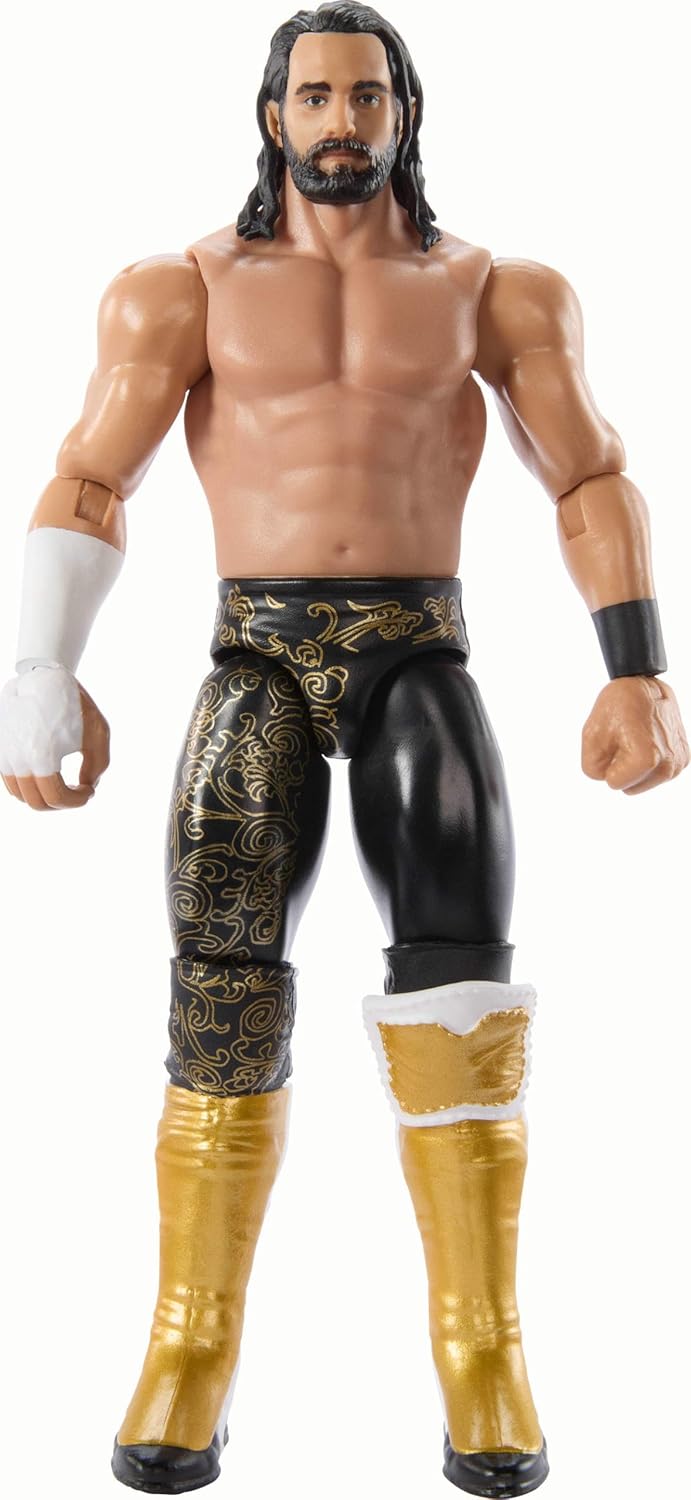 Mattel WWE Top Picks Actionfigur, 15,2 cm grosse Seth Rollins zum Sammeln, mit 14 Gelenkpunkten und