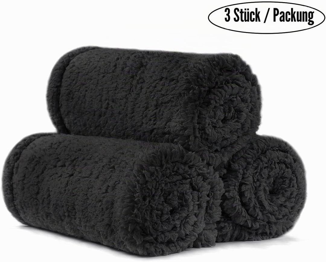1 Pack 3 Decken Super Weich Premium Flauschig Hundedecke Katzendecke für Haustier Hunde Katze Welpe