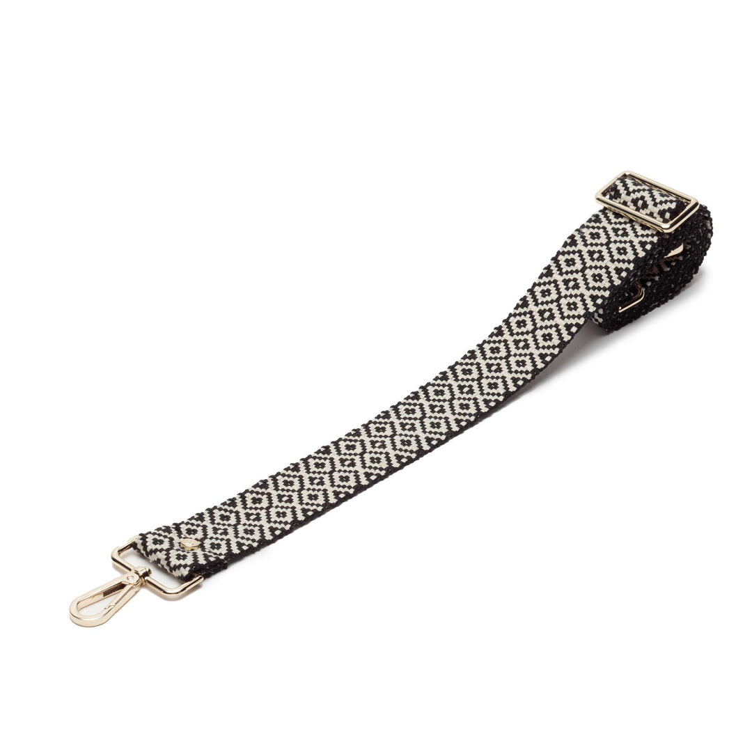 Elie Beaumont Schultergurt für Tasche, breit und längenverstellbar, gestrickter Diamant, 68-128 cm,
