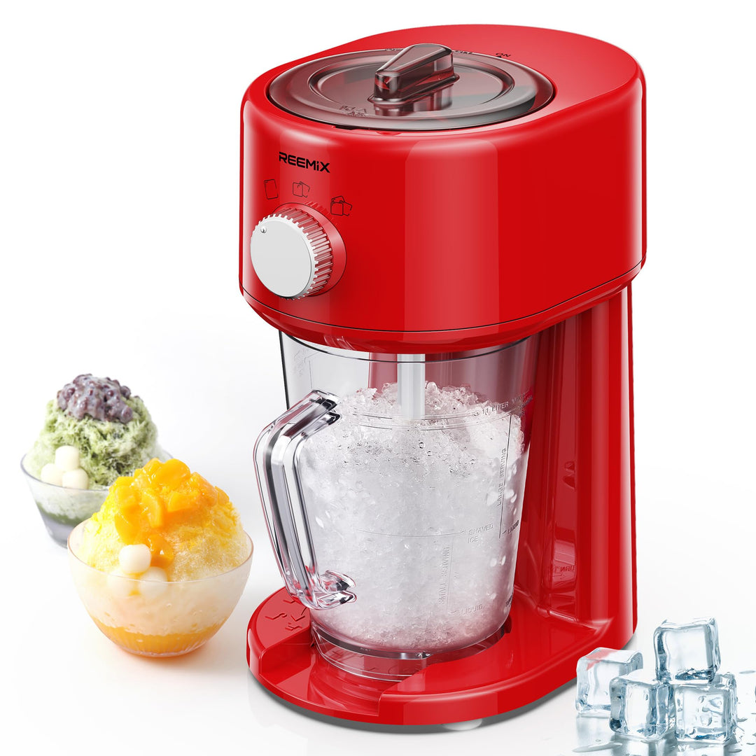 Reemix Slushy Maker Ice Shaver, Slush-Eis-Maschine, 3 Betriebs-Modi für grobes und feines Eis, Edels