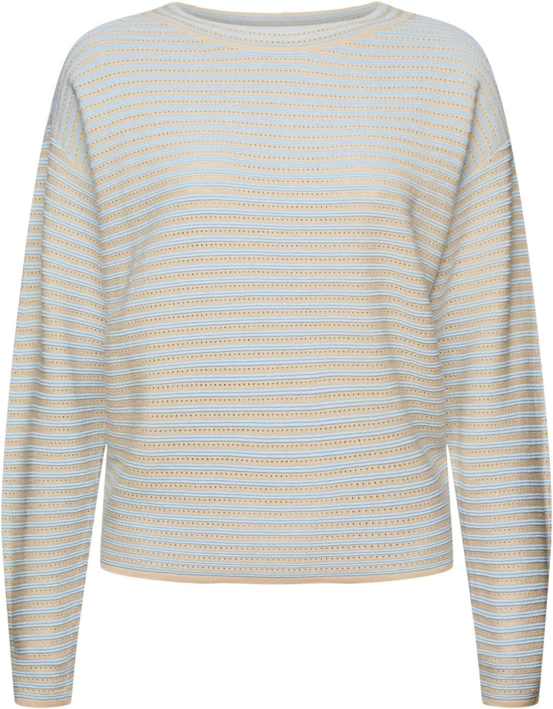 ESPRIT Streifenpullover im Strickmix L New Pastel Blue, L New Pastel Blue