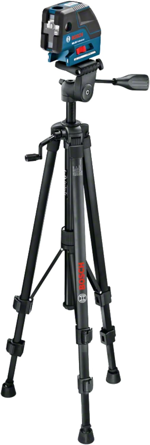 Bosch Professional 0601096B00 Stativ für Laser und Nivellier BT 150 (Höhe: 55 - 157 cm, Gewinde: 1/4