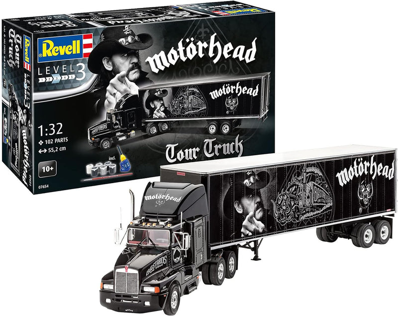 Revell RV07654 7654 Other License Fahrzeug 07654 Tour Truck Motoerhead Truckmodell Bausatz 1:32 Motö