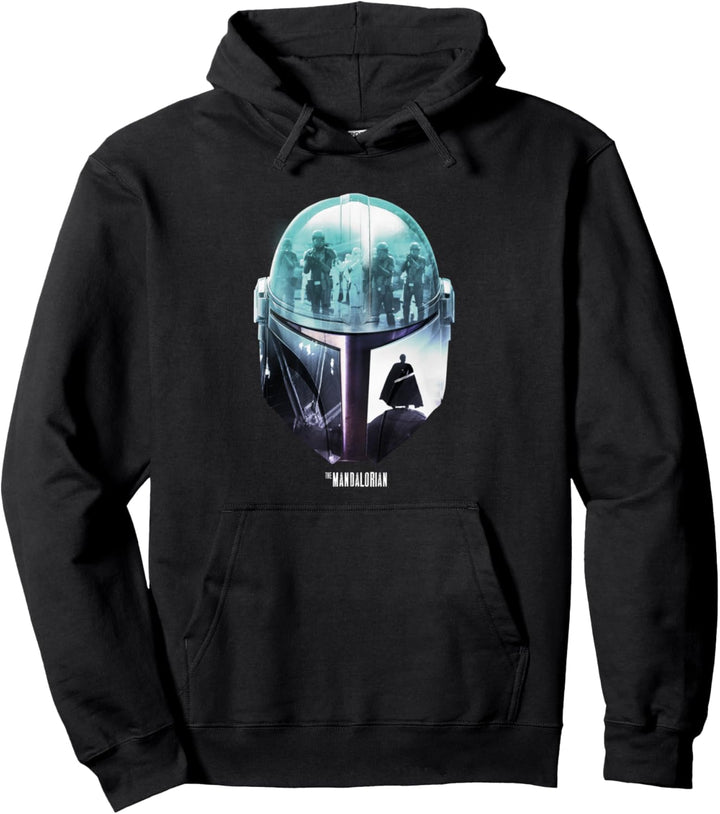Star Wars Mandalorian Moff Gideon Inside Mando Helmet Pullover Hoodie