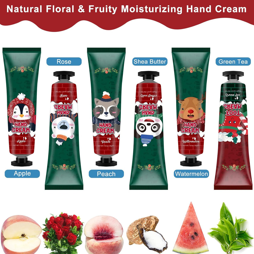 Handcreme Fusscreme Set, 12PCS Feuchtigkeitscreme Pflegecreme für Trockene Rissige Hände Füsse, Gesc