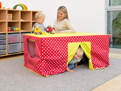 Betzold - Tischzelt - Kinder-Spielzelt aus robustem Stoff Mädchen Jungen Rot, Rot