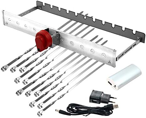 CEEBOO Grillmaster Grillaufsatz, Renschler Line mit Motor, Powerbank und 11 Spiesse